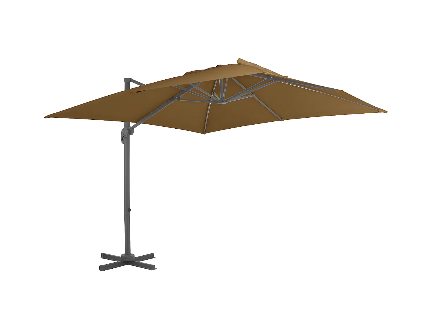 Zweefparasol met aluminium paal 300x300 cm taupe NL788869