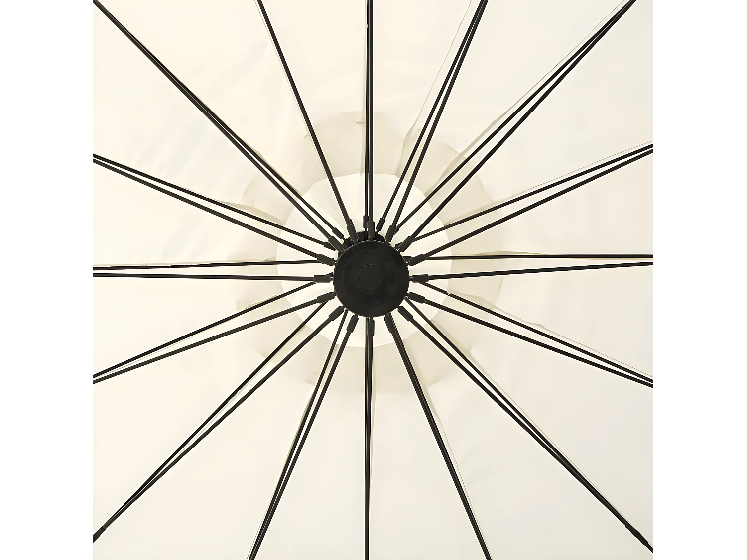 Parasol suspendu Blanc 3 m Aluminium WVGQ7507