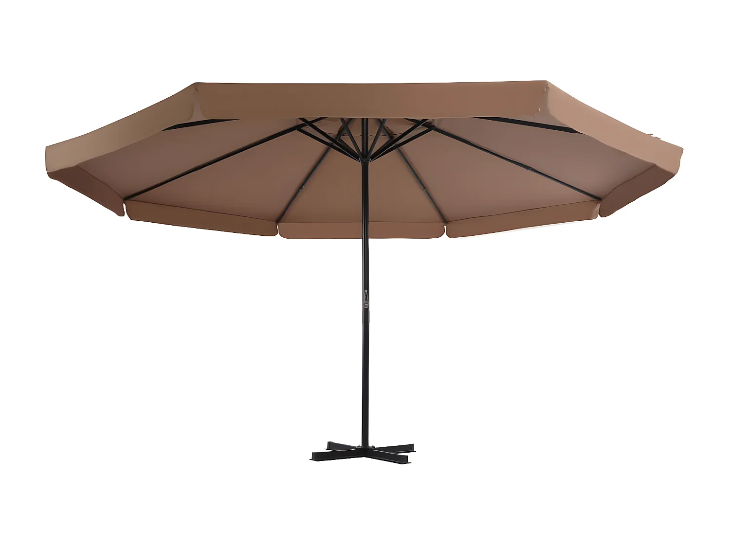 Guarda-sol de exterior poste alumínio 500 cm cinza-acastanhado PT344269