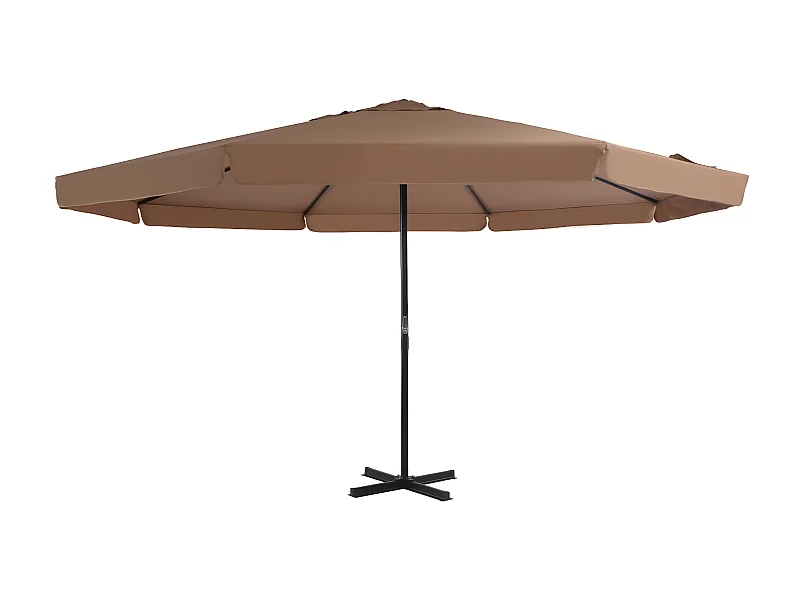 Guarda-sol de exterior poste alumínio 500 cm cinza-acastanhado PT344269