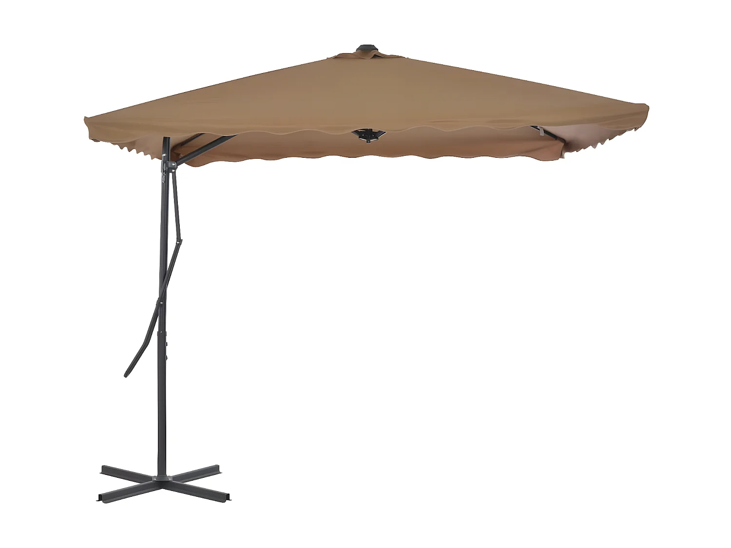 Parasol d'extérieur avec poteau en acier 250 x 250 cm Taupe WVGQ5666