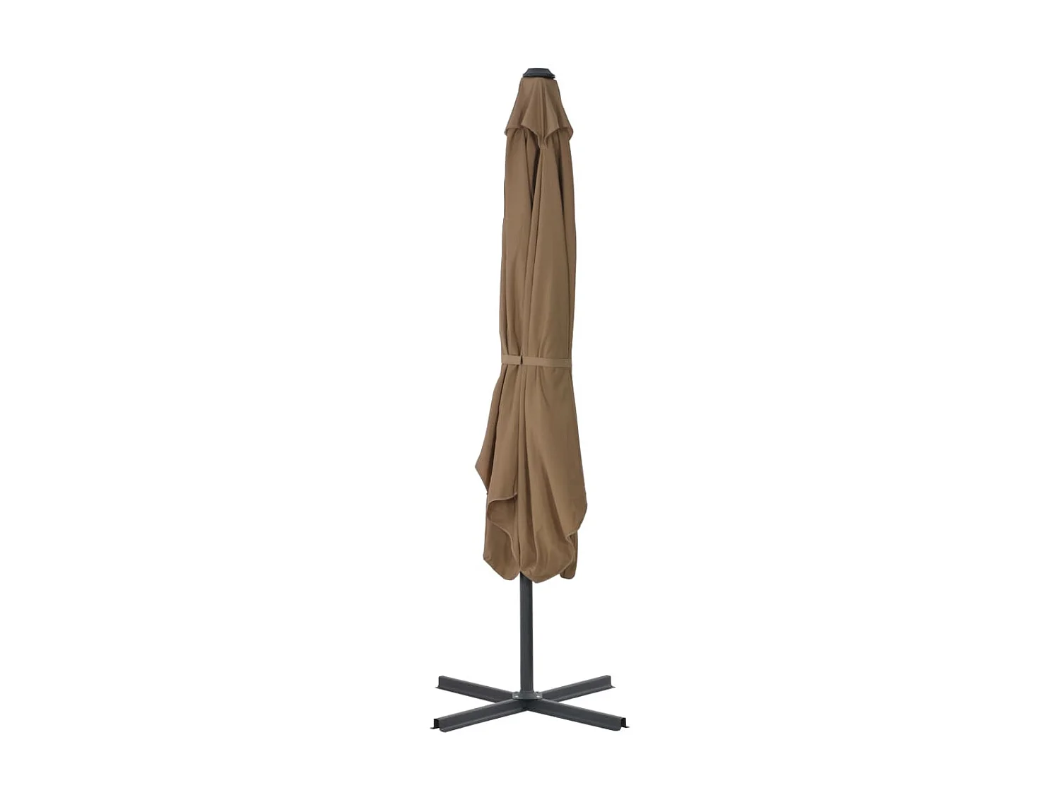 Parasol d'extérieur avec poteau en acier 250 x 250 cm Taupe WVGQ5666