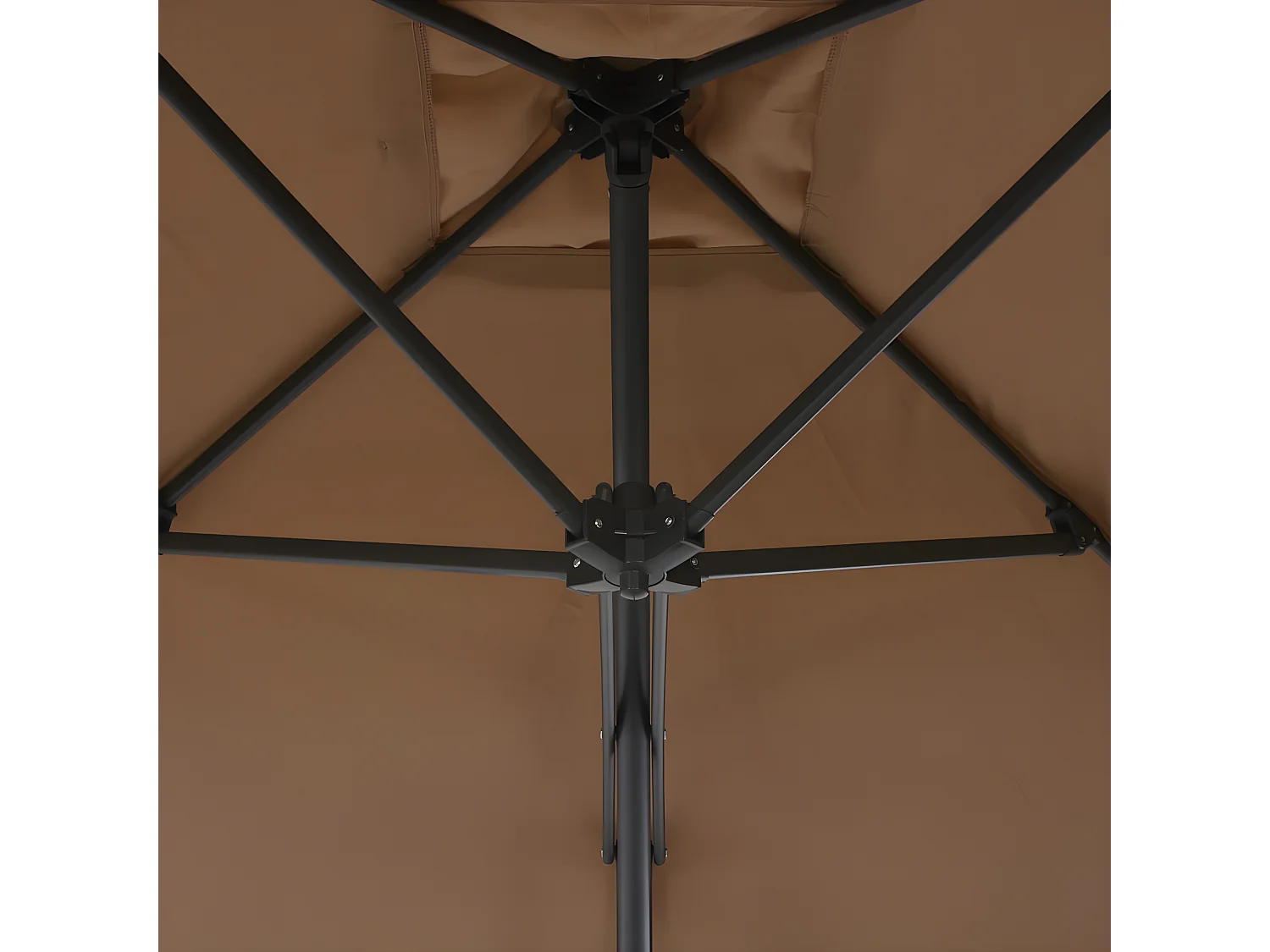 Parasol d'extérieur avec poteau en acier 250 x 250 cm Taupe WVGQ5666