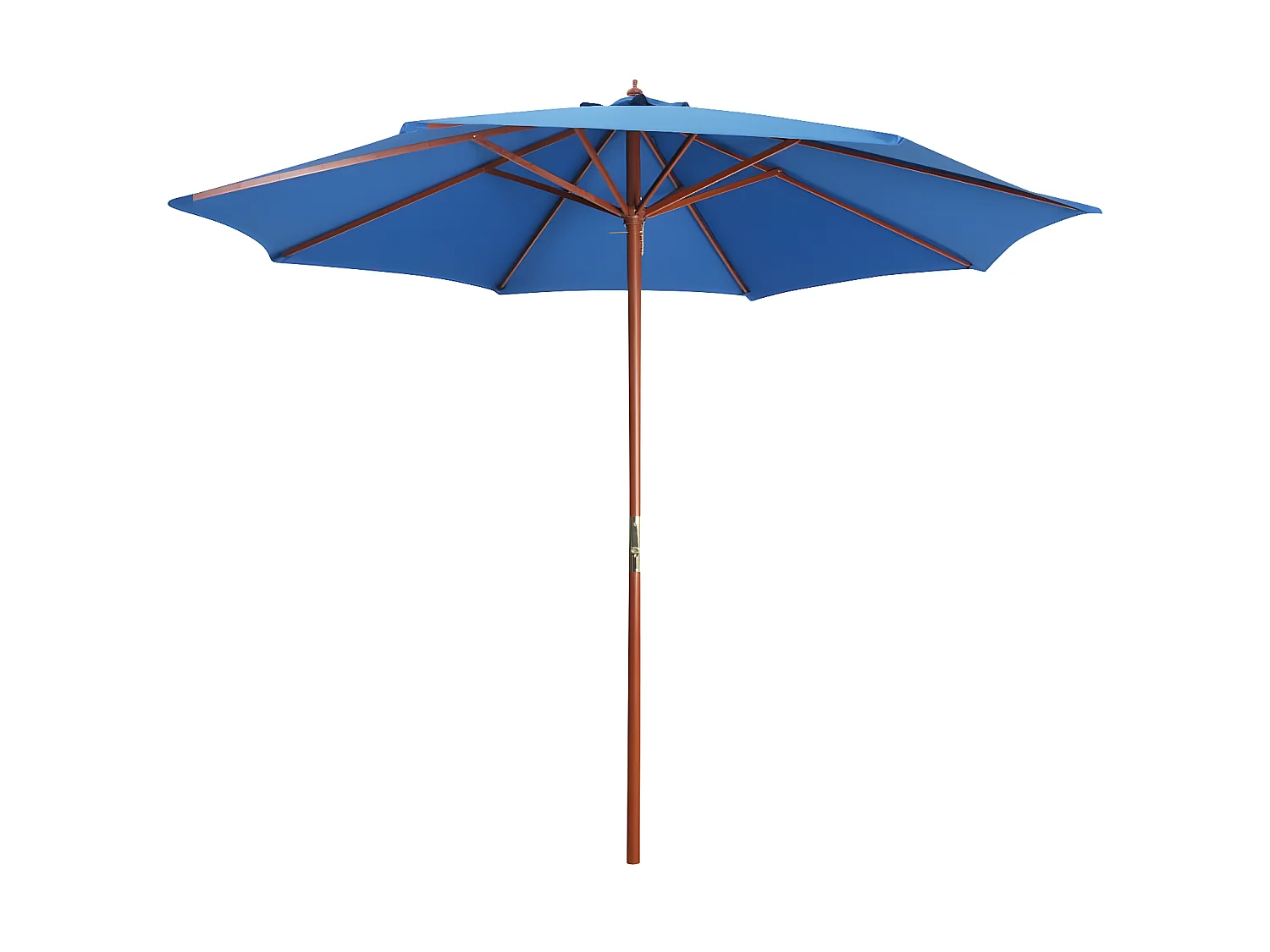 Parasol met houten paal 300x258 cm blauw NL599342