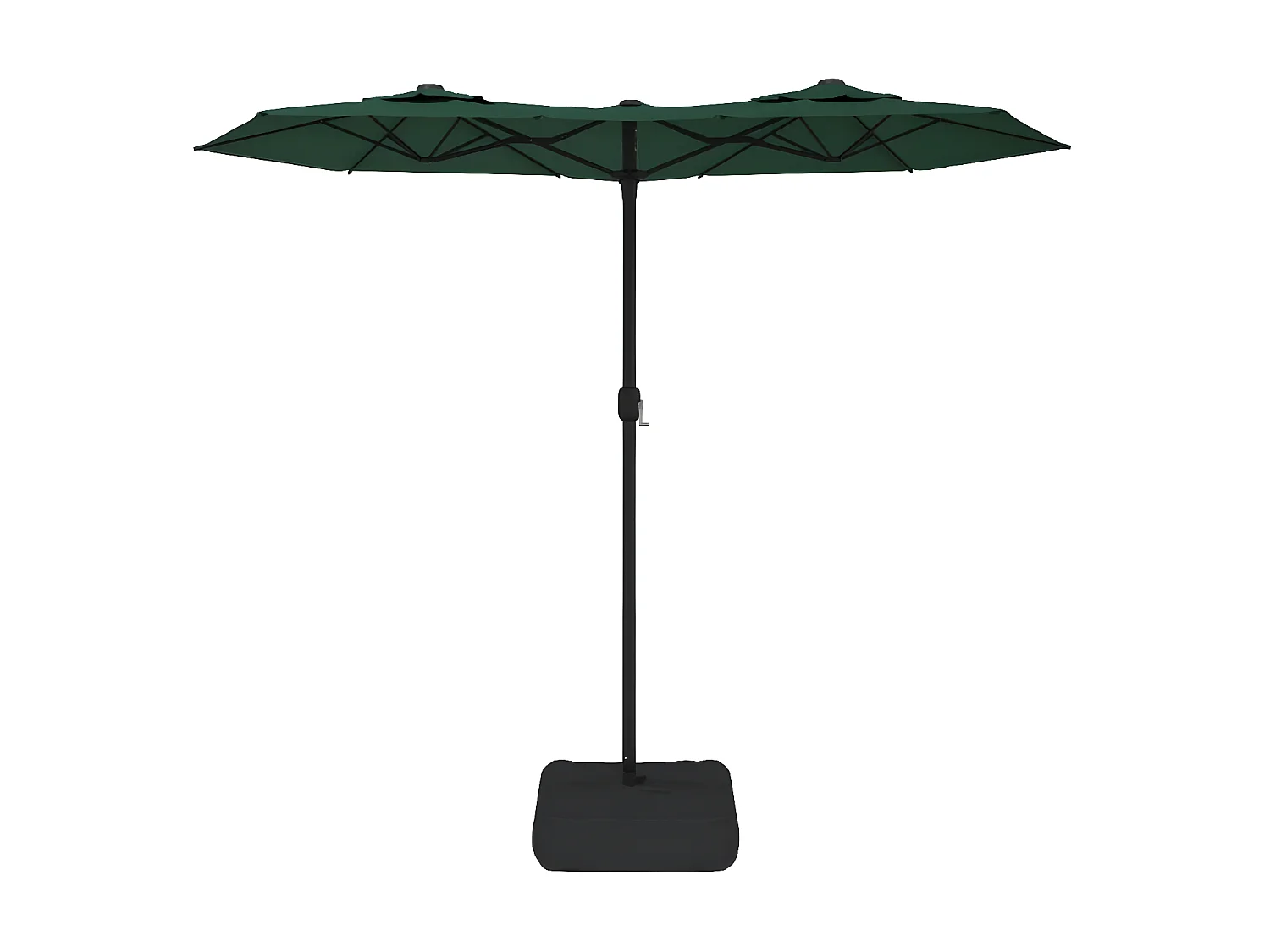 Parasol à double tête avec LED vert 316x240 cm WVGQ8441