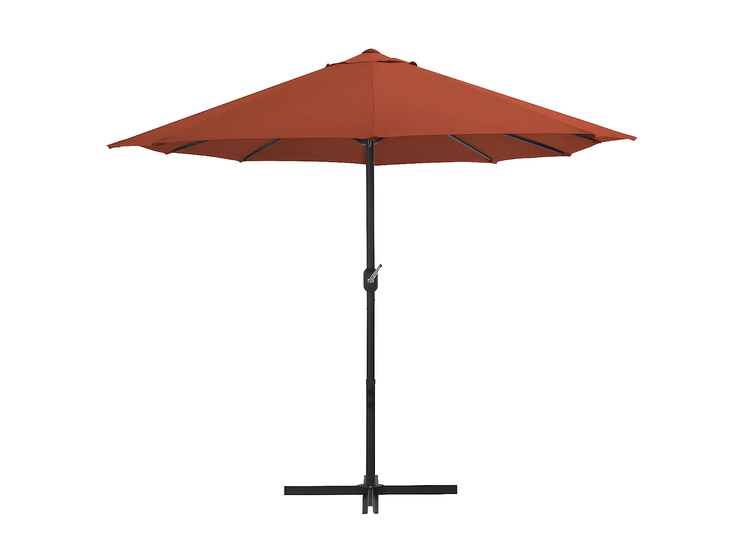 Parasol avec poteau en aluminium 460 x 270 cm Terre cuite WVGQ5099