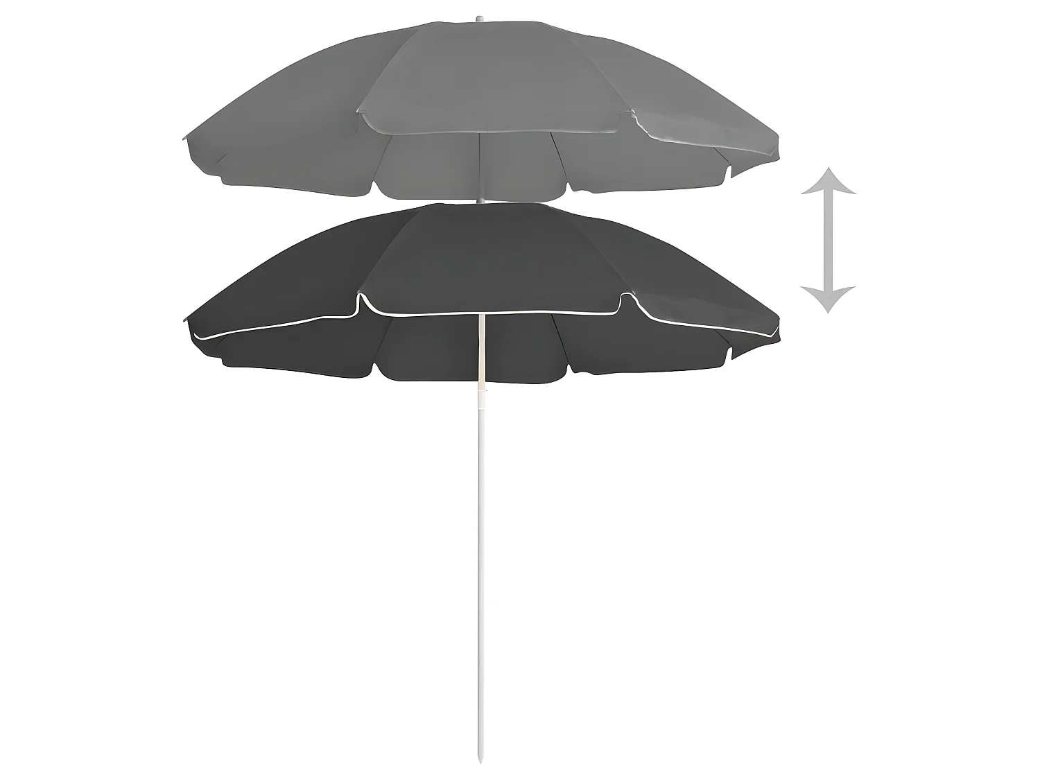 Parasol d'extérieur avec mât en acier Anthracite 180 cm WVGQ9925