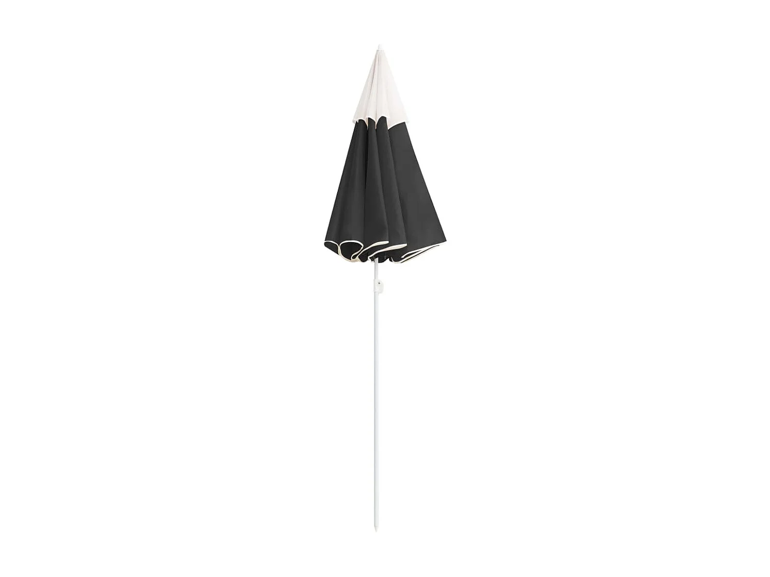 Parasol d'extérieur avec mât en acier Anthracite 180 cm WVGQ9925