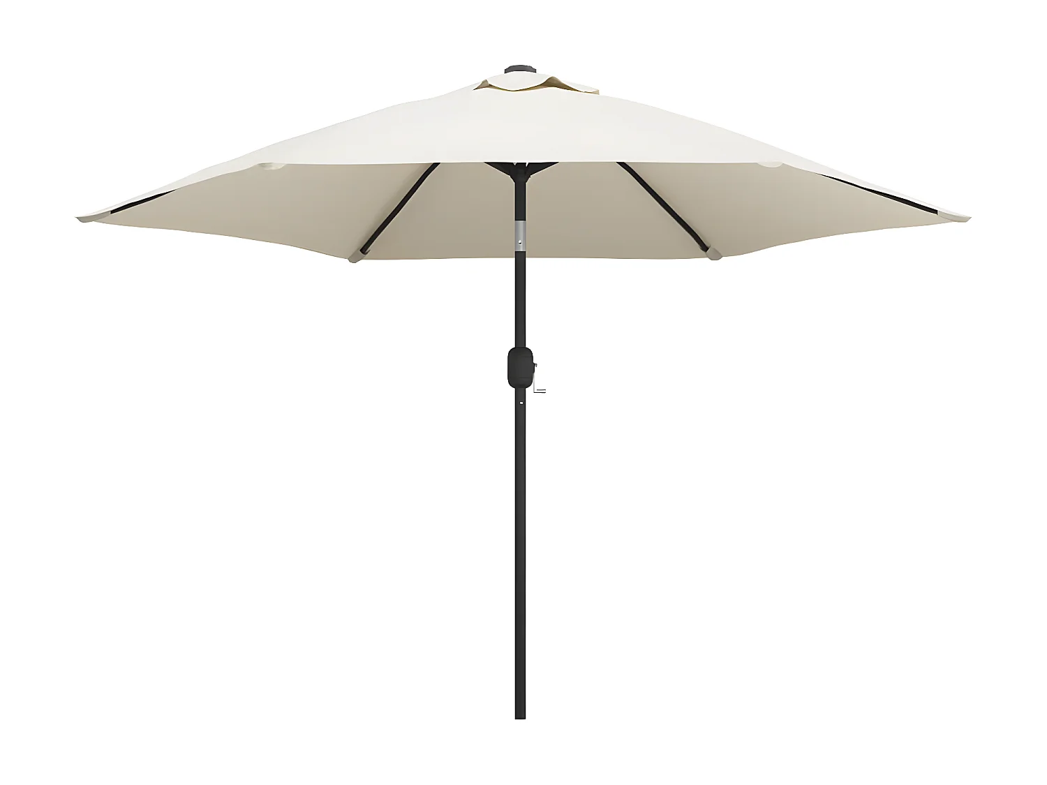 Parasol met stalen paal 3 m zandwit NL810359