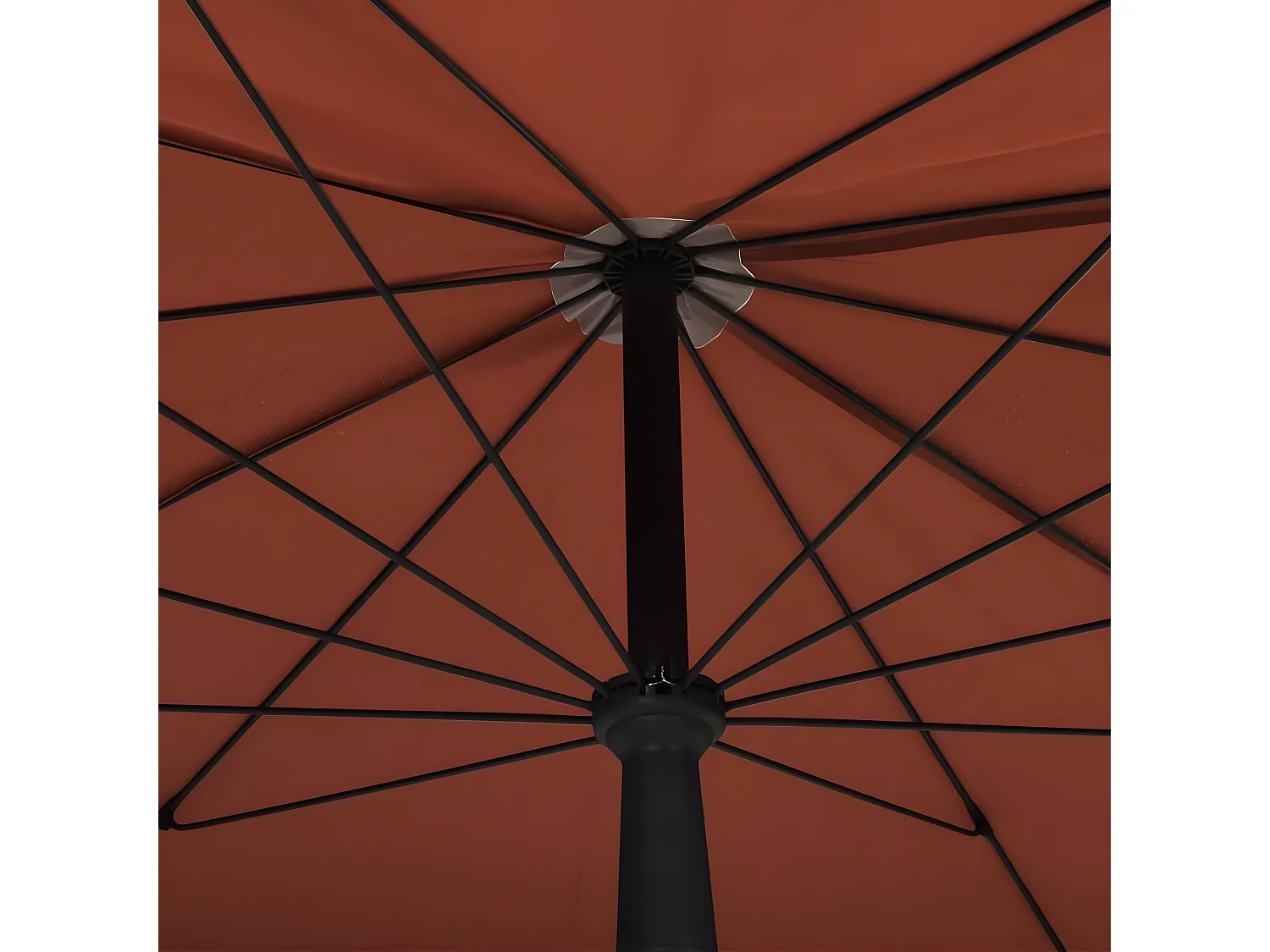 Guarda-sol de jardim com poste 200x130 cm terracota PT596872