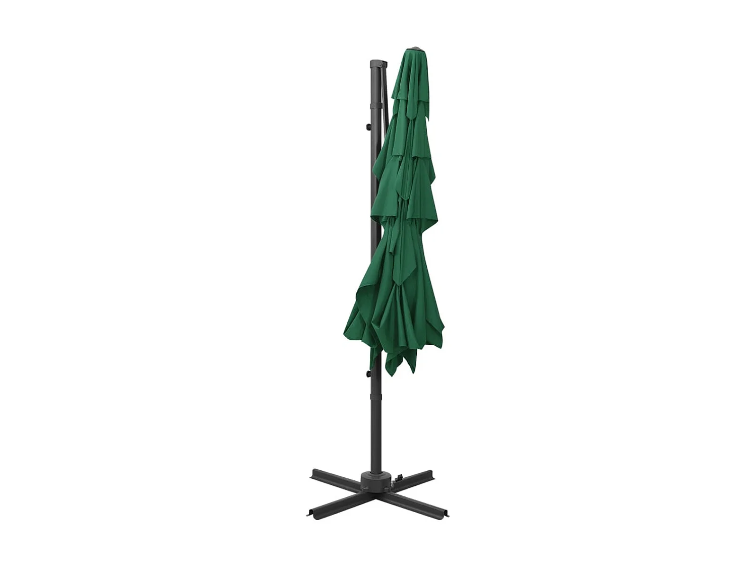 Parasol 4-laags met aluminium paal 250x250 cm groen NL916817