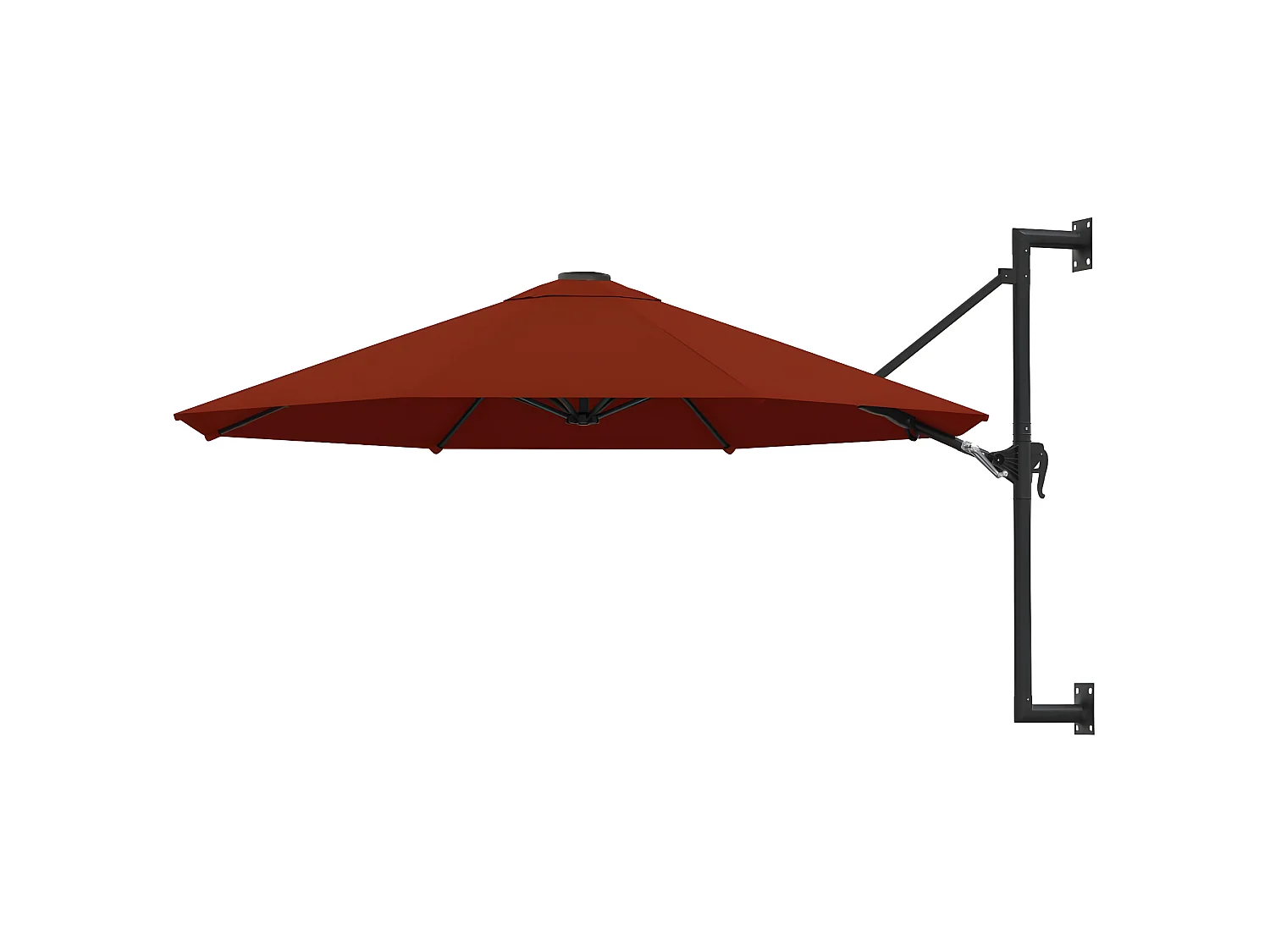 Parasol mural avec mât en métal 300 cm Terre cuite WVGQ3478