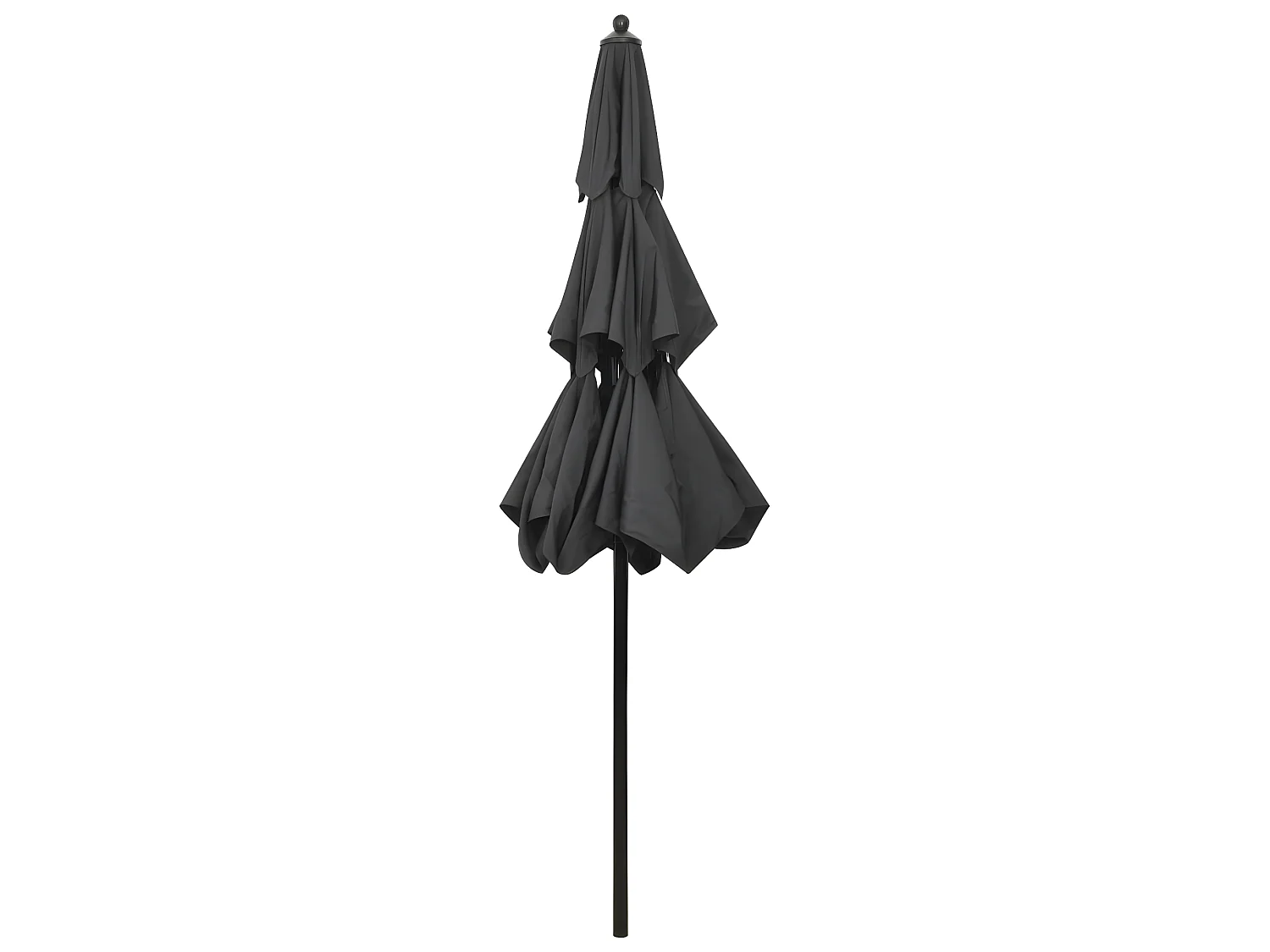 Parasol à 3 niveaux avec mât en aluminium Anthracite 2,5 m WVGQ2404