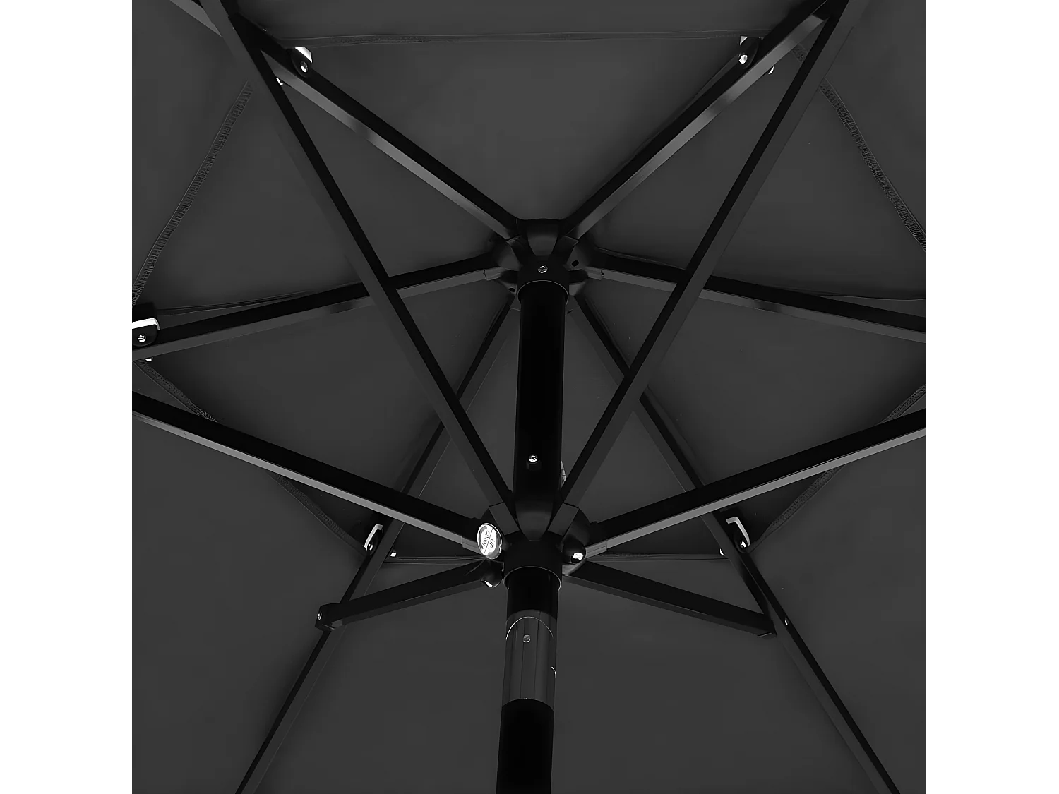 Parasol à 3 niveaux avec mât en aluminium Anthracite 2,5 m WVGQ2404