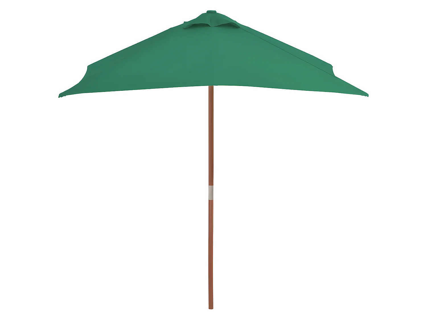 Sombrilla de jardín con palo de madera 150x200 cm verde ES537654