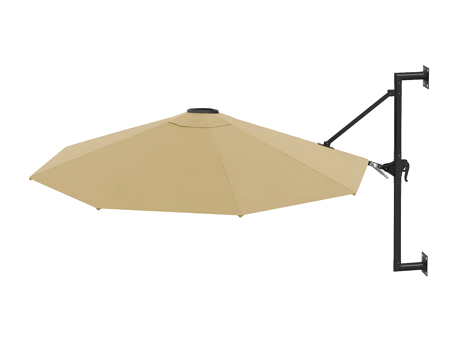 Parasol mural avec mât métallique 300 cm Taupe WVGQ4326