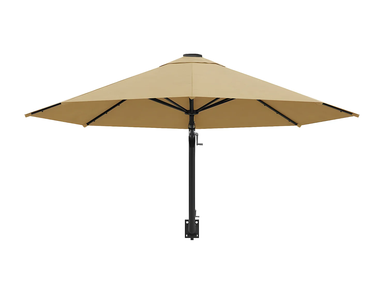 Parasol mural avec mât métallique 300 cm Taupe WVGQ4326