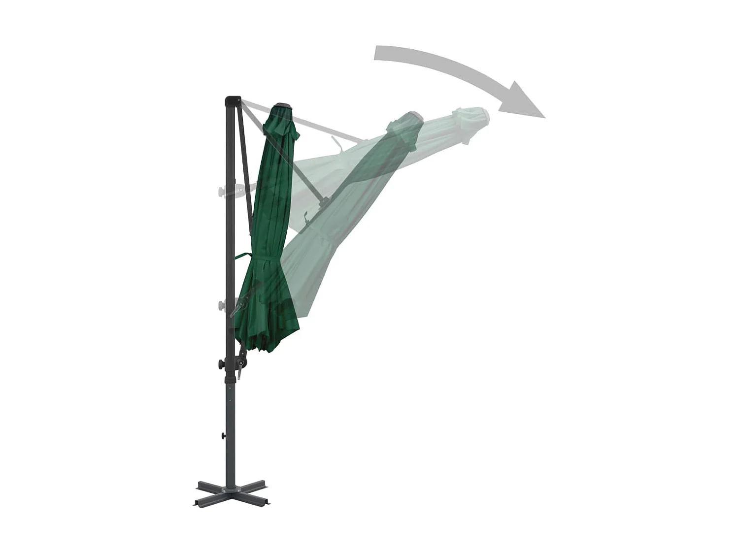 Guarda-sol de exterior com base portátil verde PT607960