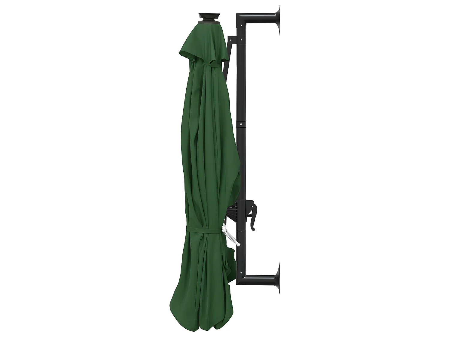 Parasol mural avec mât métallique et LED 300 cm Vert WVGQ1203