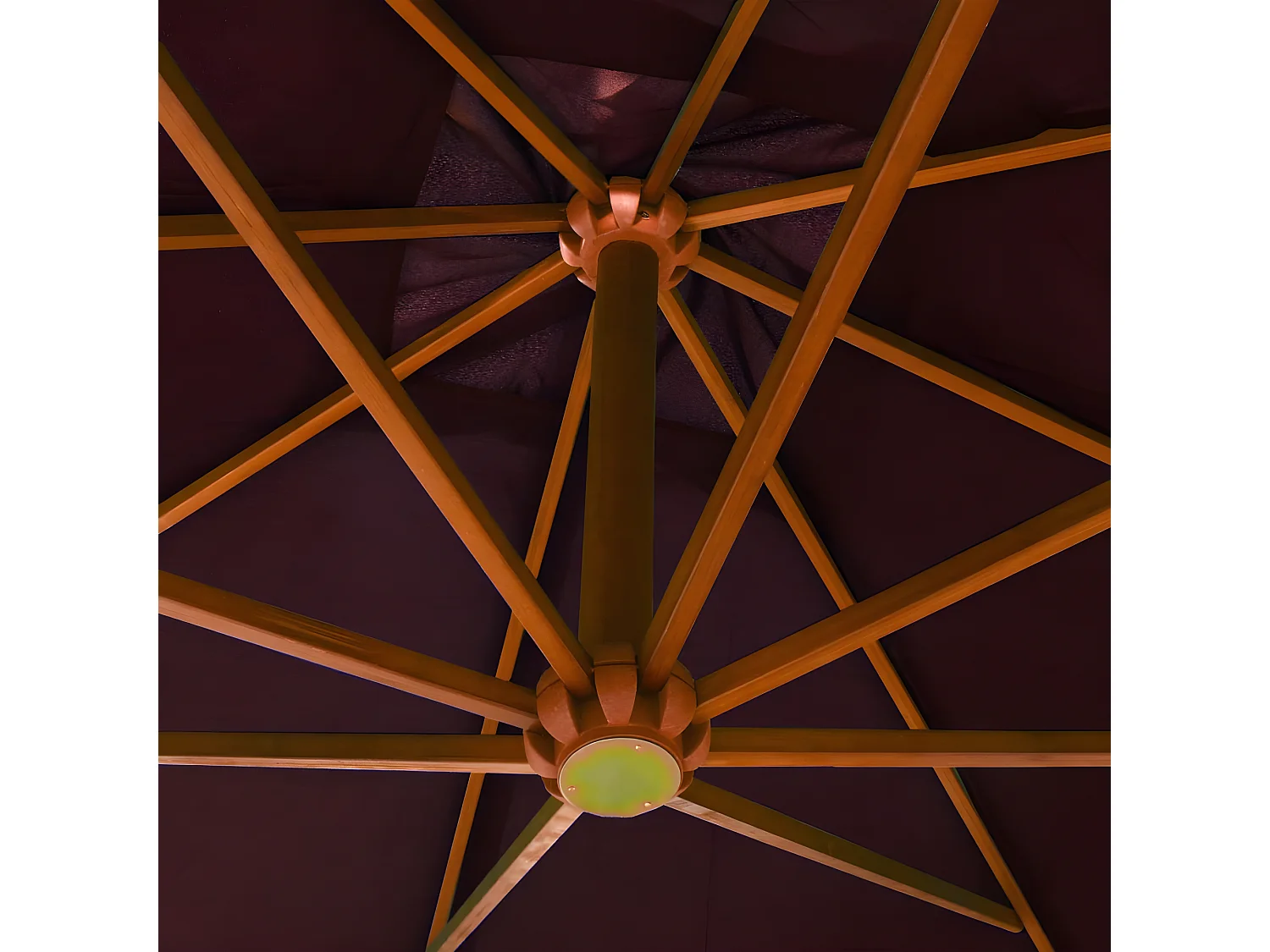 Zweefparasol met paal 3x3 m massief vurenhout bordeauxrood NL586552