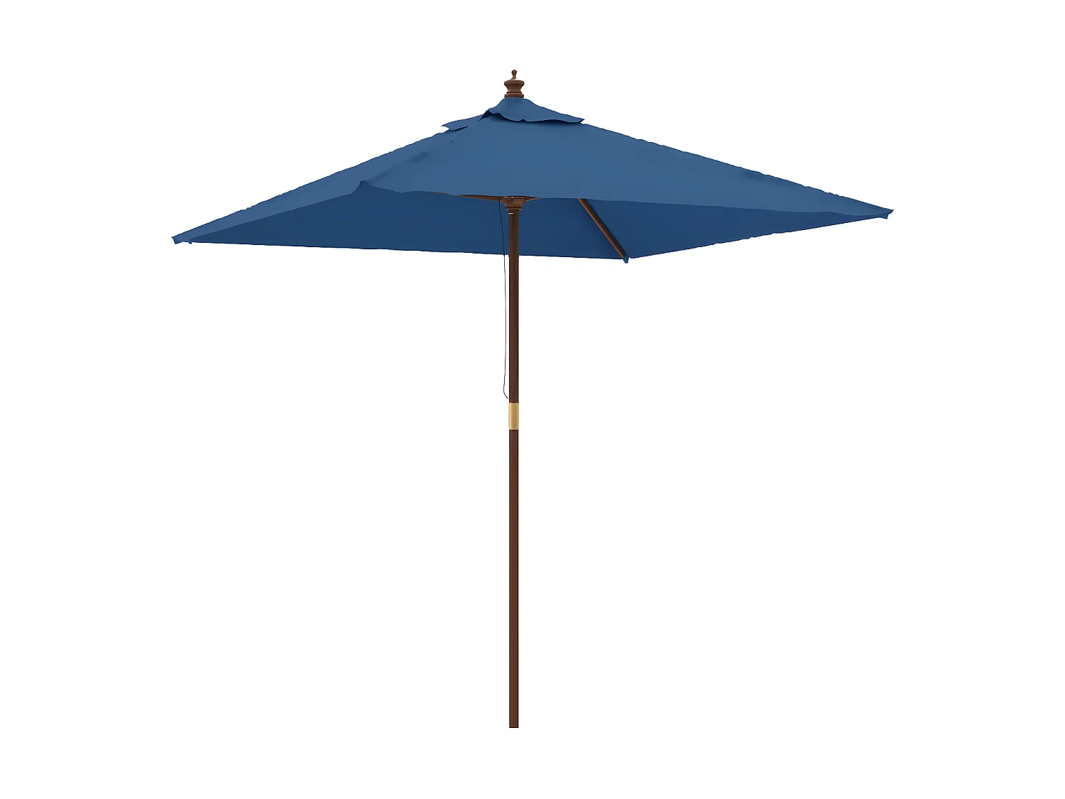 Parasol de jardin avec mât en bois bleu azuré 198x198x231 cm WVGQ8252