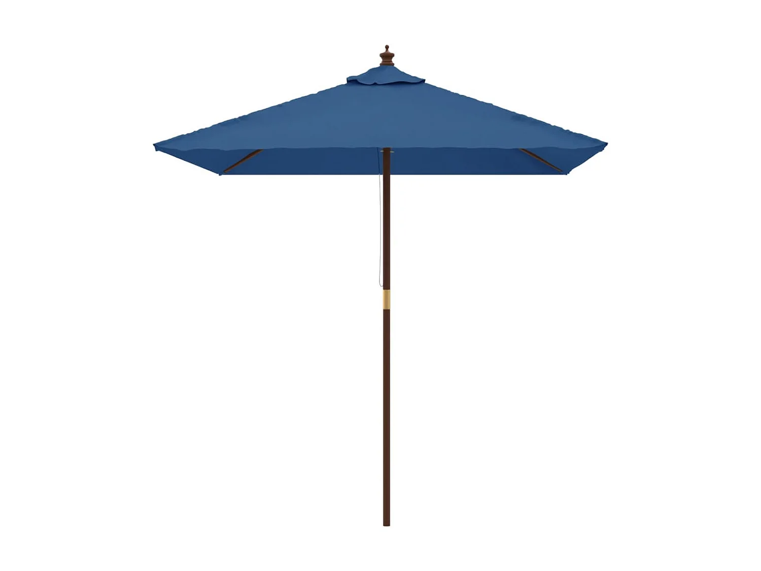Parasol de jardin avec mât en bois bleu azuré 198x198x231 cm WVGQ8252