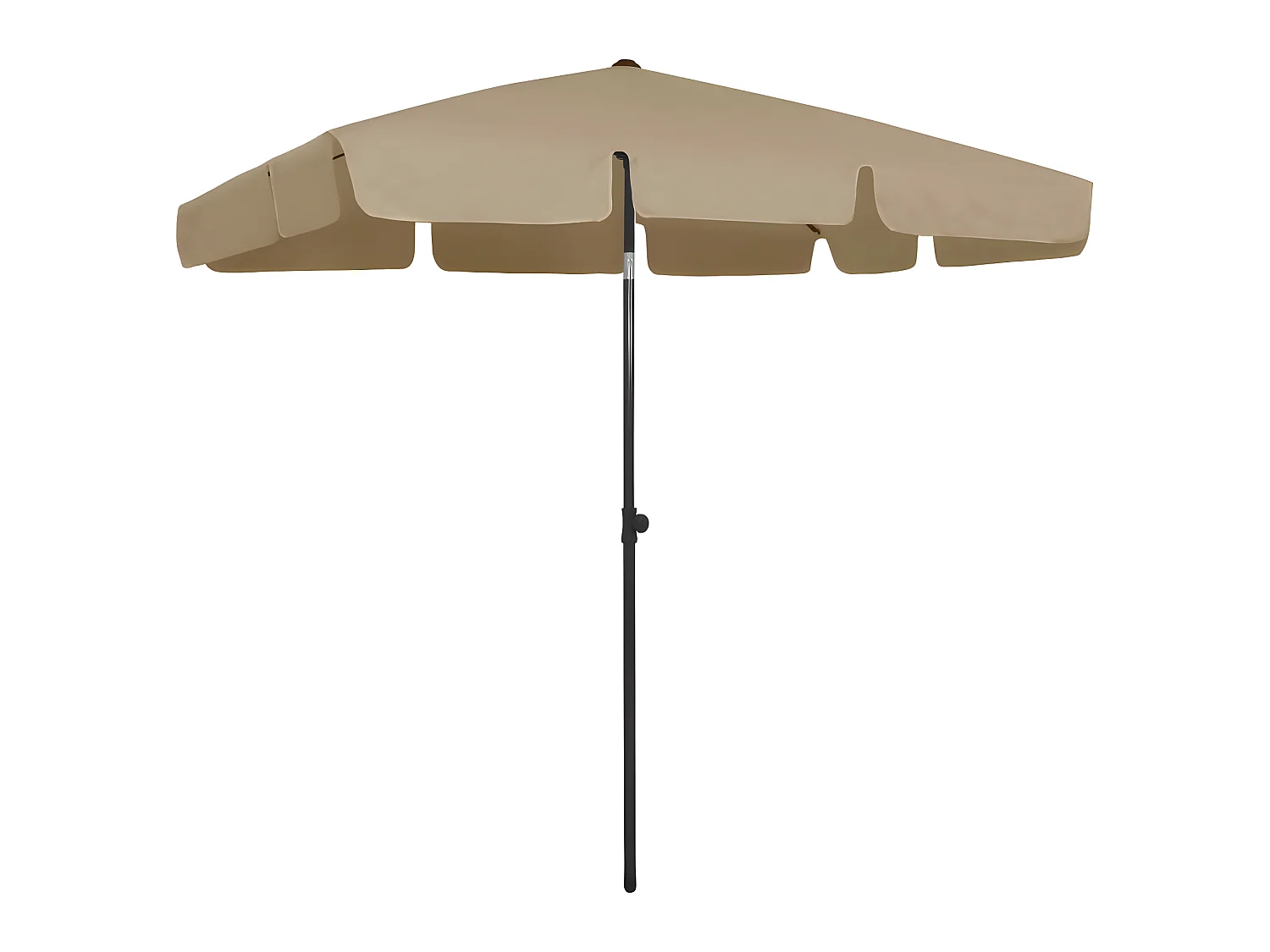 Guarda-sol de praia 200x125 cm cinzento-acastanhado PT534791