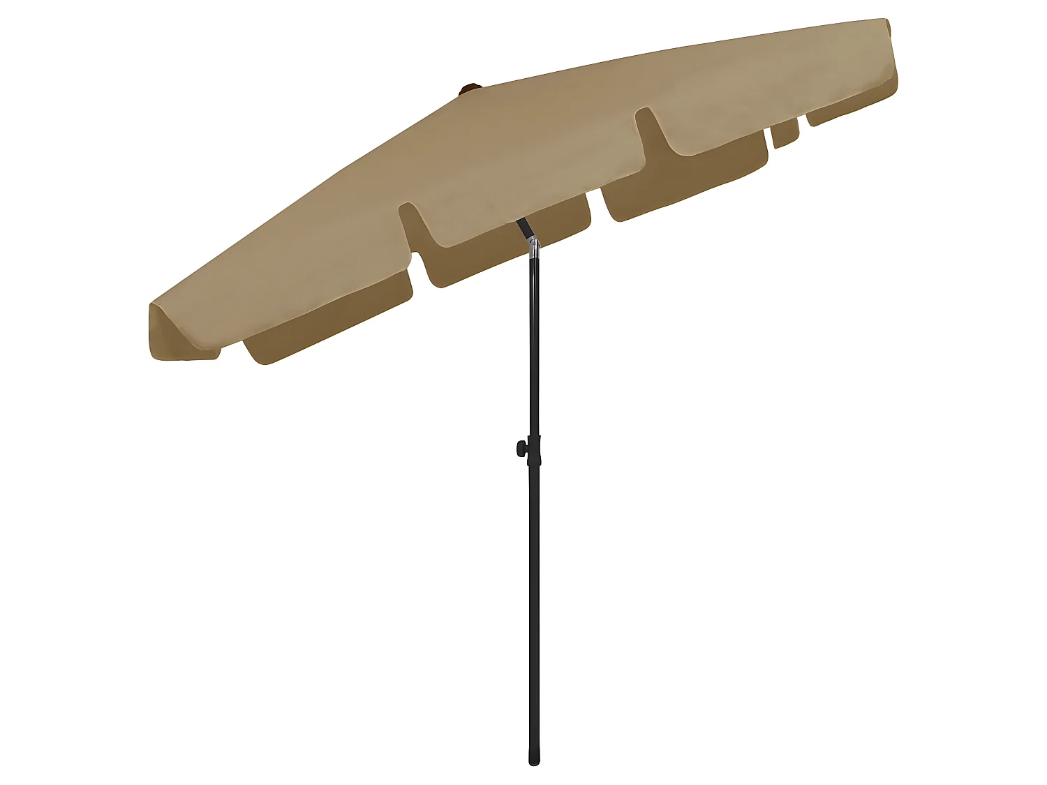 Guarda-sol de praia 200x125 cm cinzento-acastanhado PT534791