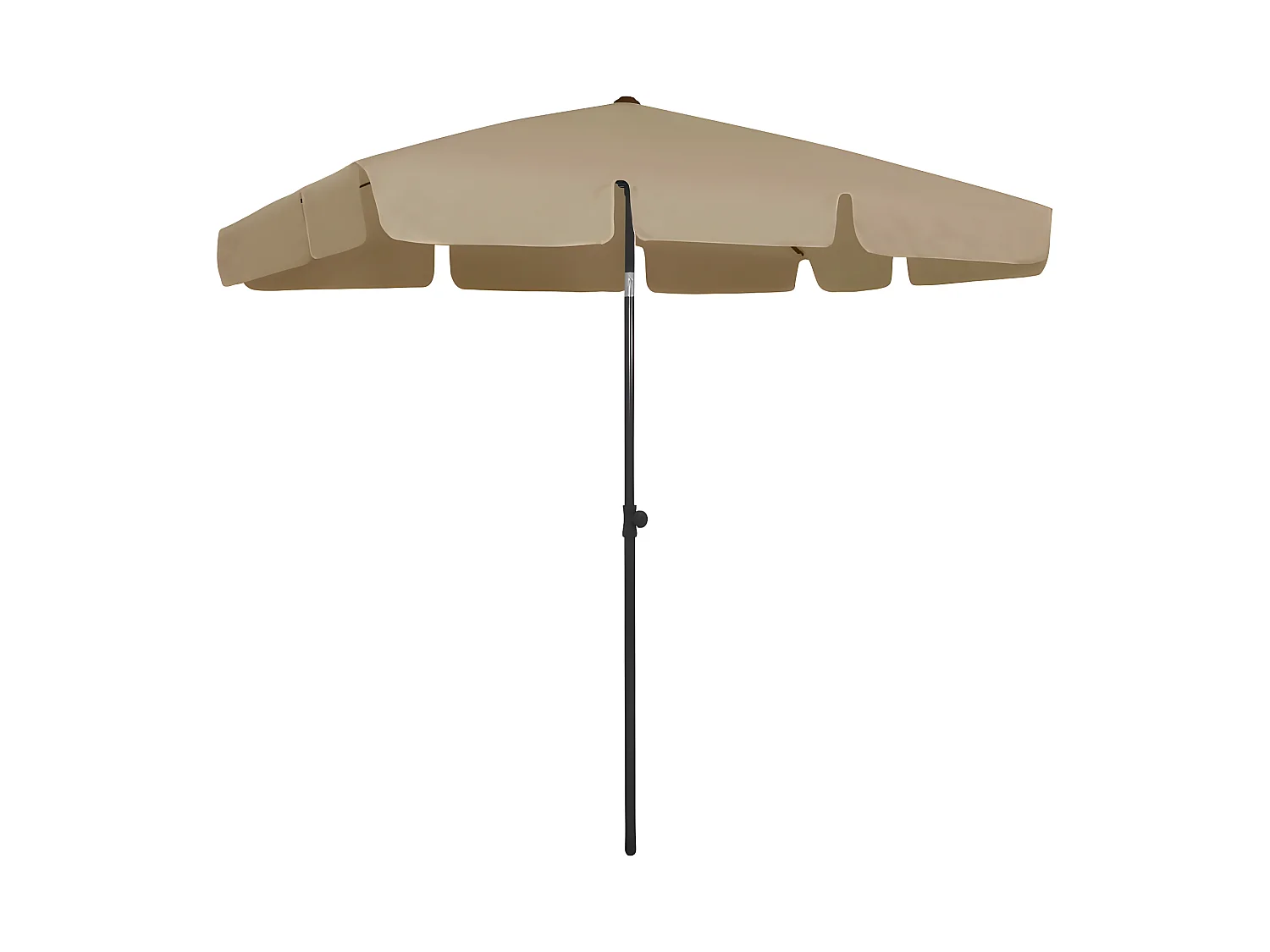 Guarda-sol de praia 200x125 cm cinzento-acastanhado PT534791