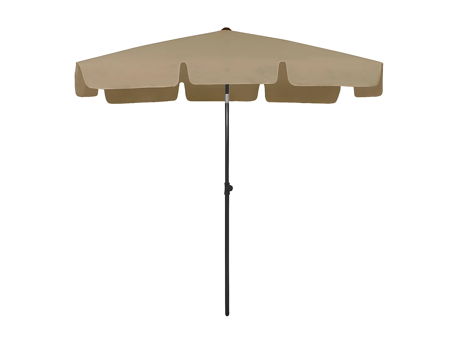 Guarda-sol de praia 200x125 cm cinzento-acastanhado PT534791