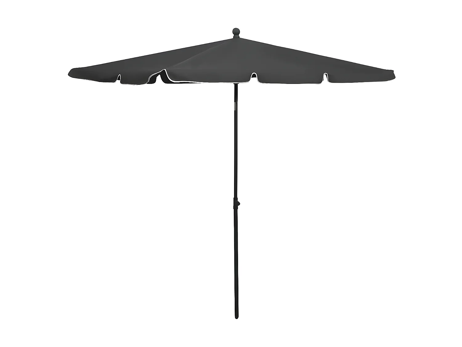 Parasol met paal 210x140 cm antracietkleurig NL783157