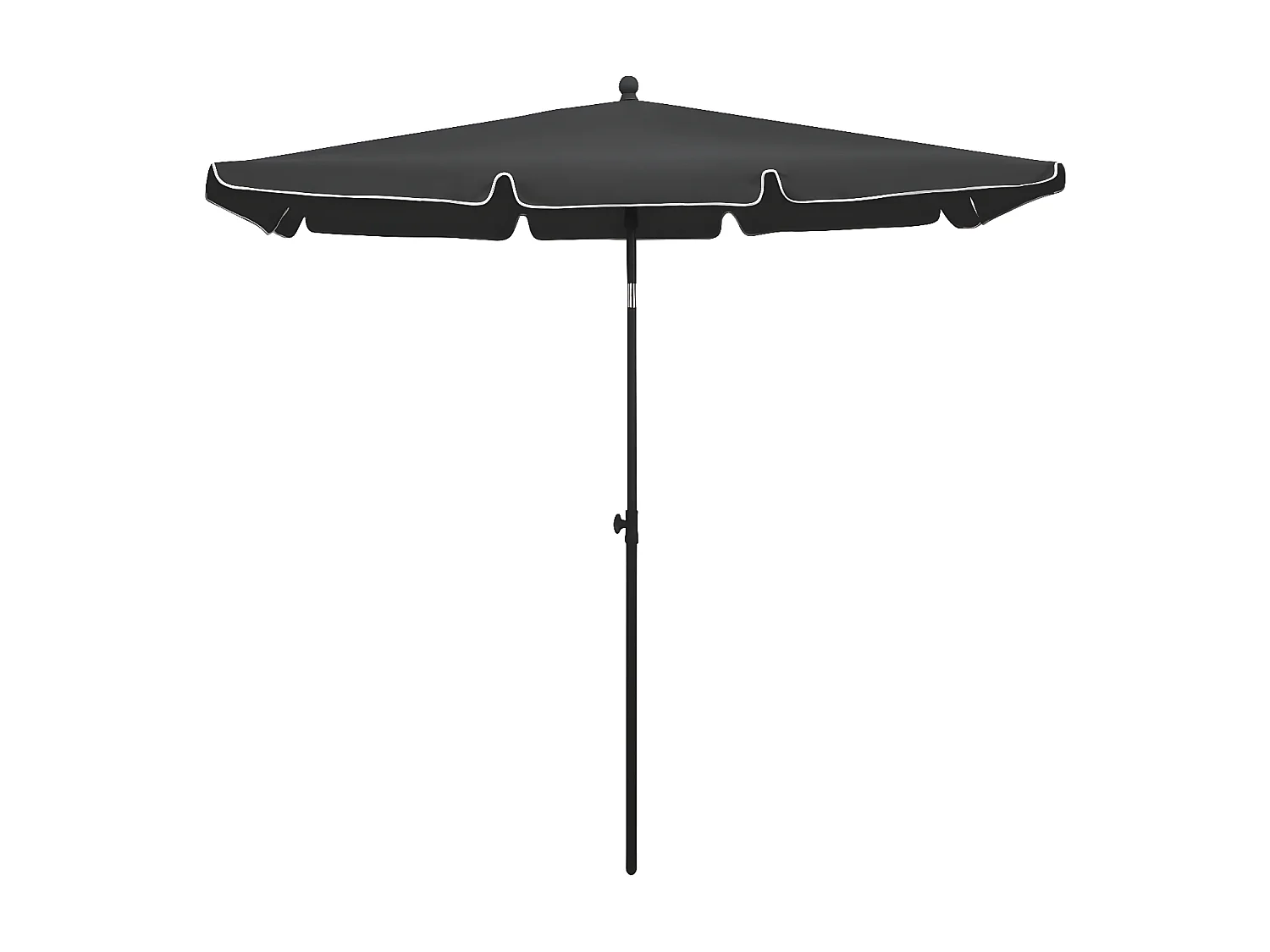 Parasol met paal 210x140 cm antracietkleurig NL783157