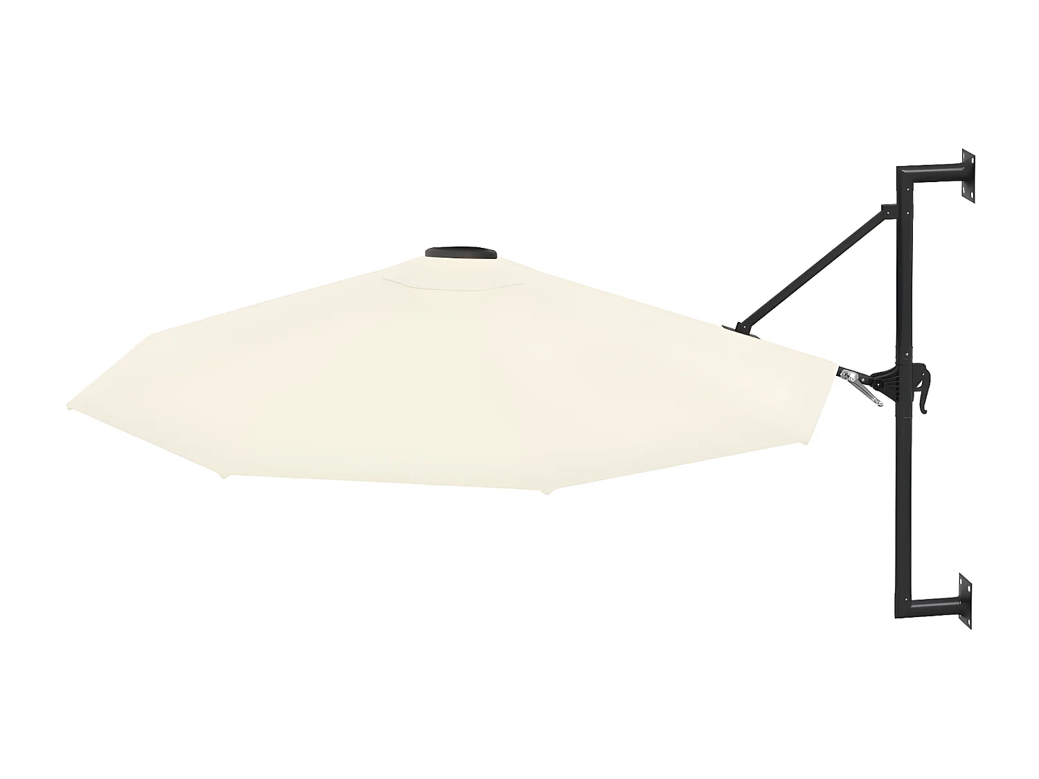 Parasol mural avec mât métallique 300 cm Sable WVGQ6082