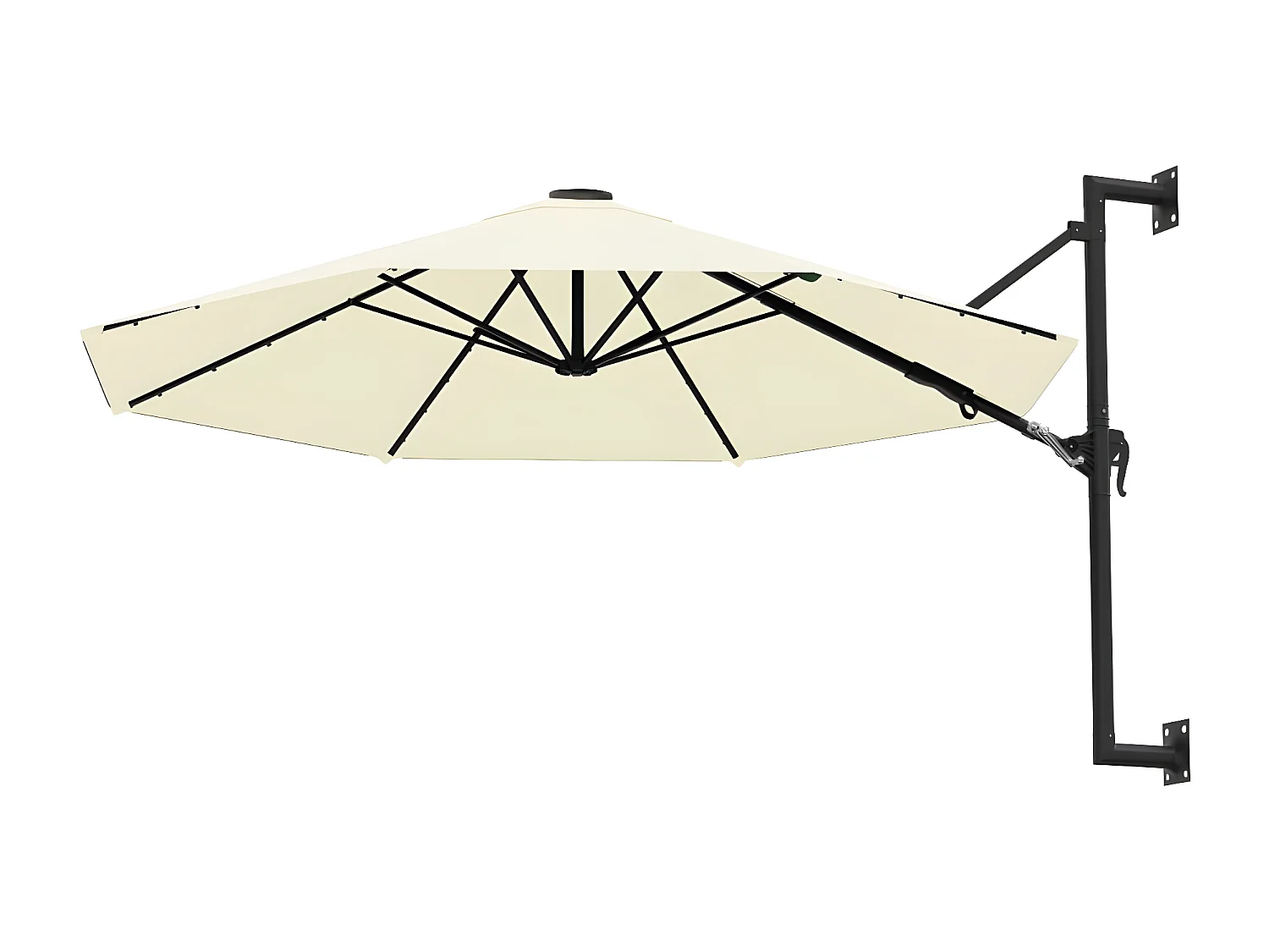 Parasol mural avec mât métallique 300 cm Sable WVGQ6082