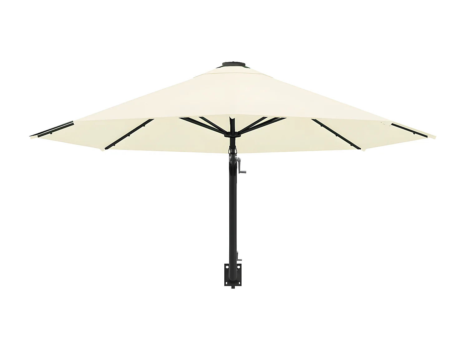Parasol mural avec mât métallique 300 cm Sable WVGQ6082