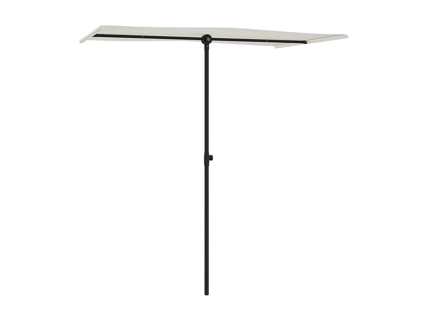 Guarda-sol exterior c/ mastro alumínio 180x110 cm branco areia PT282130