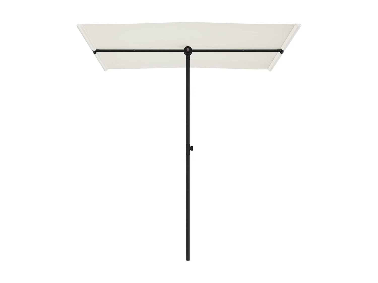 Guarda-sol exterior c/ mastro alumínio 180x110 cm branco areia PT282130