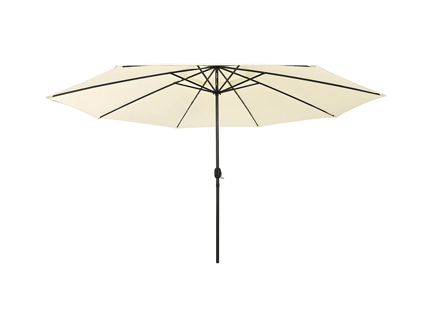 Parasol d'extérieur avec LED et mât en métal 400 cm Sable GWE9679