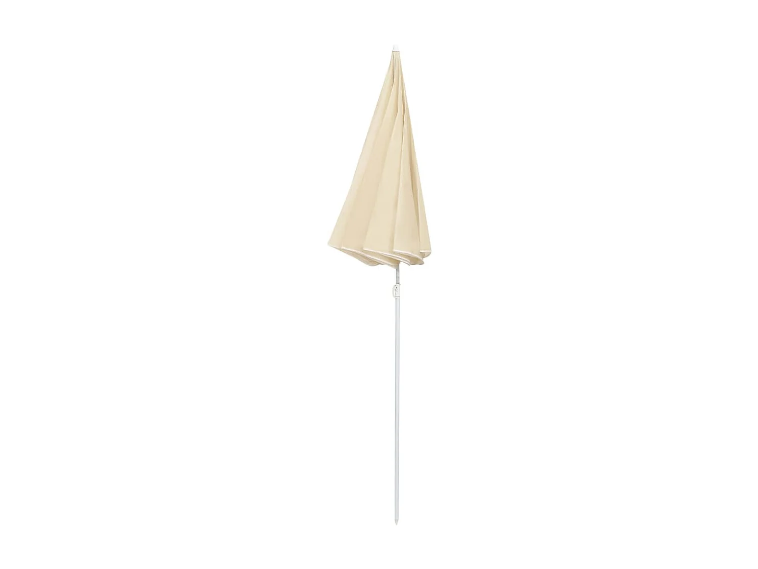 Parasol d'extérieur avec mât en acier Sable 180 cm WVGQ3943
