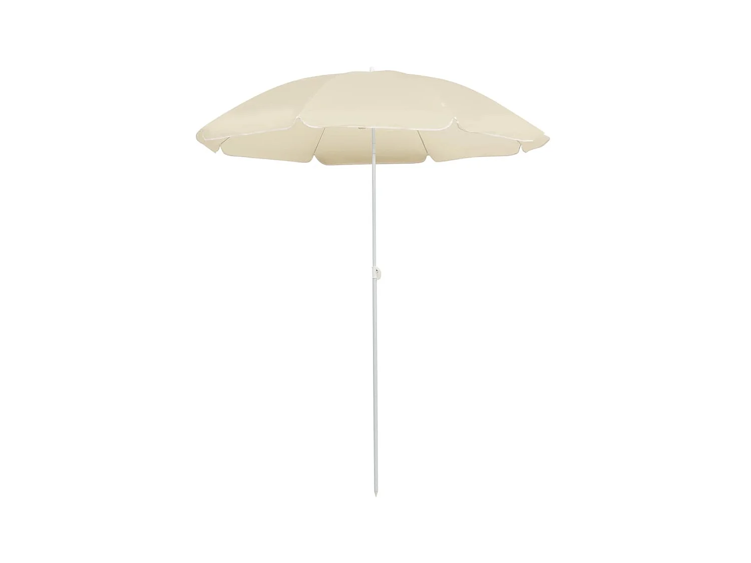 Guarda-sol de exterior com poste de aço 180 cm cor areia PT911523