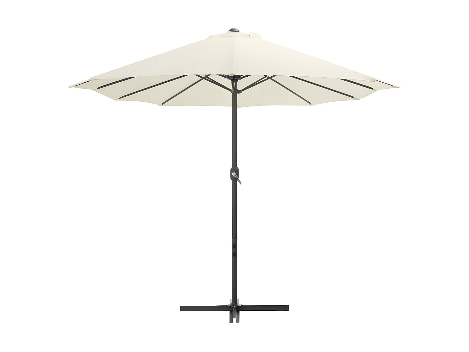 Sombrilla de jardín con palo de aluminio 460x270 cm arena ES842800