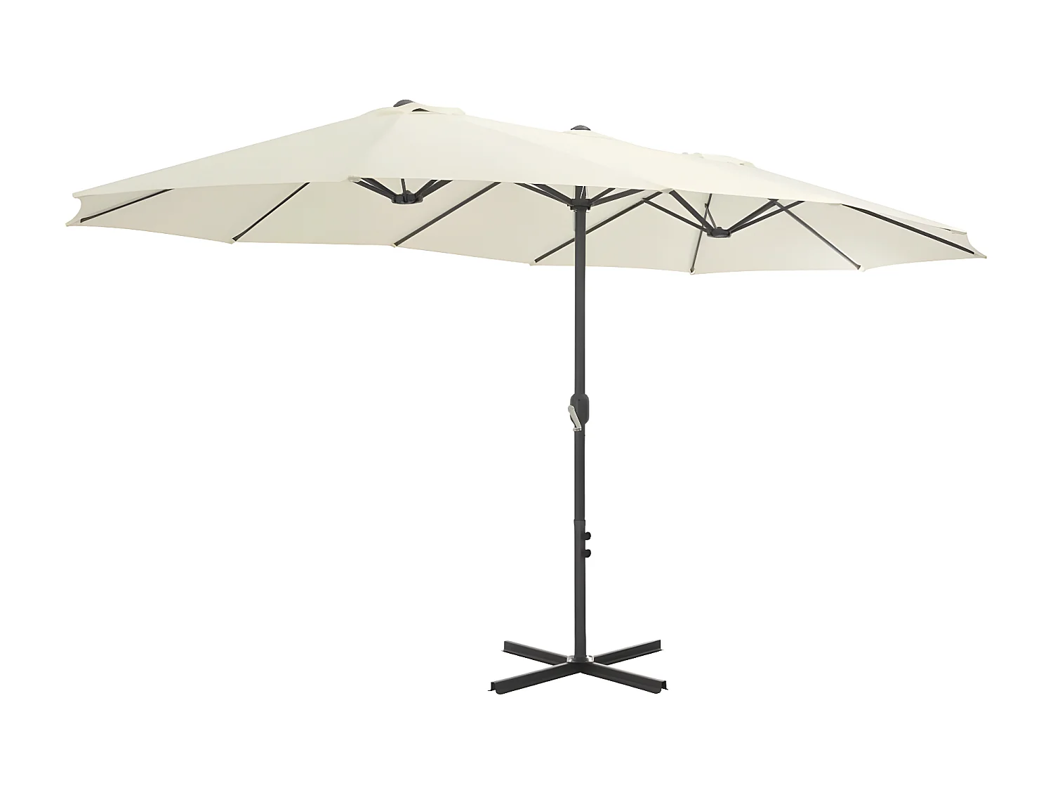 Sombrilla de jardín con palo de aluminio 460x270 cm arena ES842800