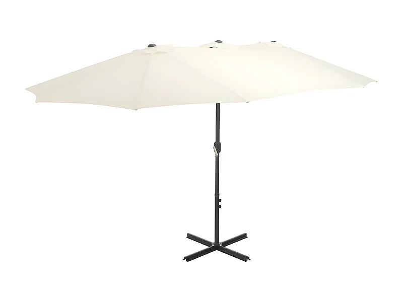 Sombrilla de jardín con palo de aluminio 460x270 cm arena ES842800