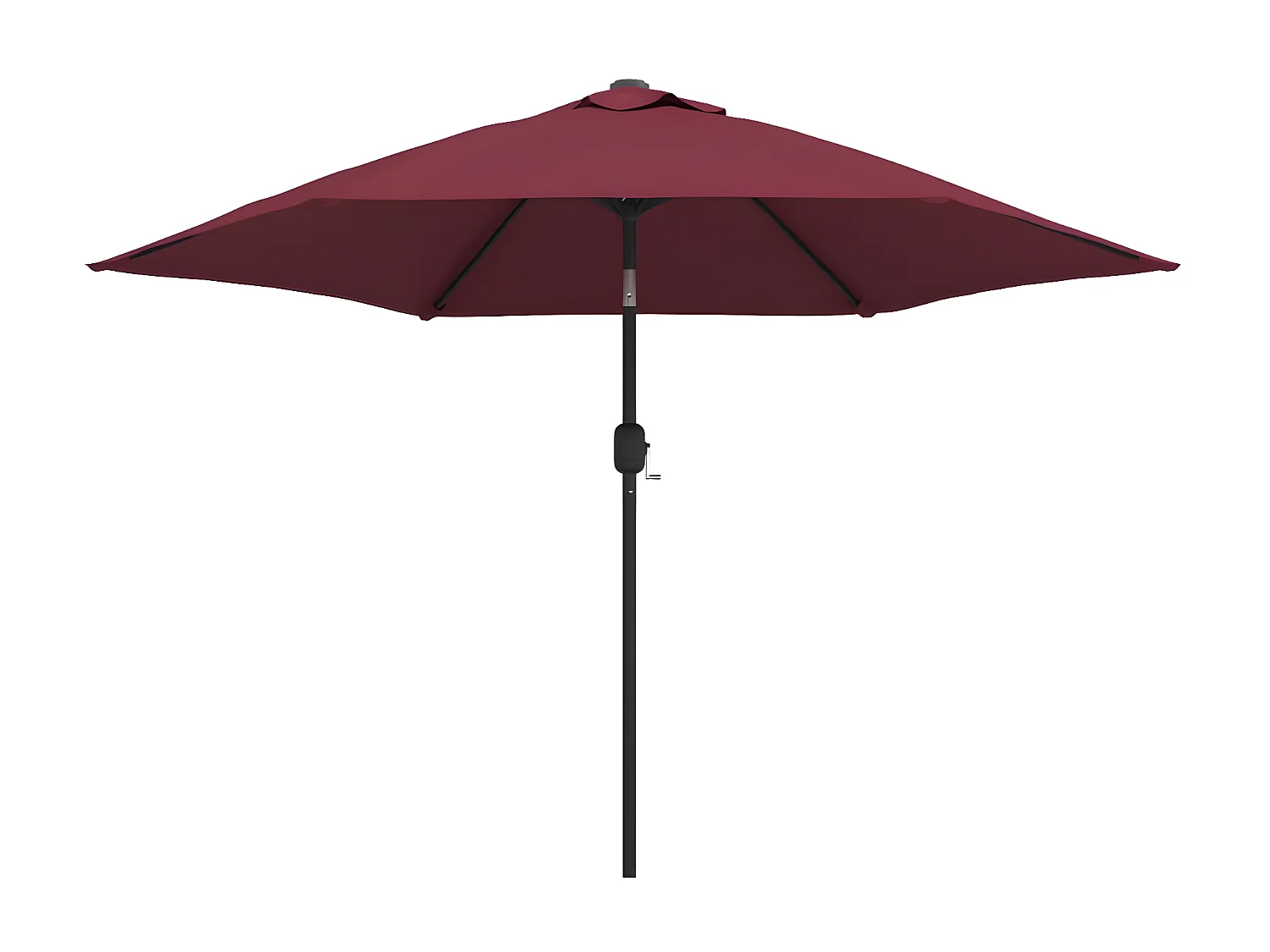 Parasol d'extérieur avec LED et mât en acier 300 cm Bordeaux WVGQ7798