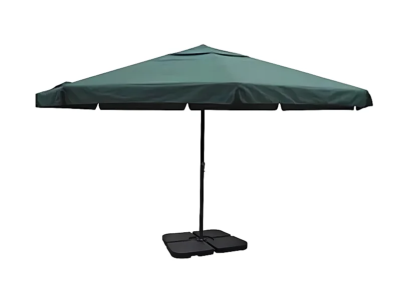 Sombrilla de aluminio con base portátil verde ES822229