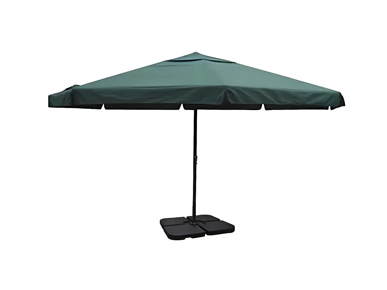 Sombrilla de aluminio con base portátil verde ES822229