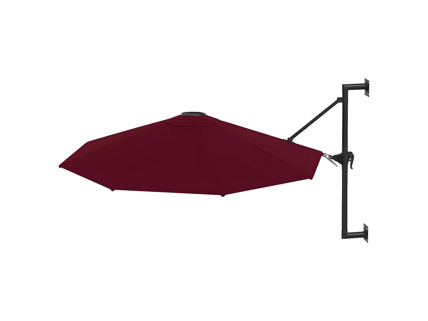 Parasol mural avec mât en métal 300 cm Bordeaux WVGQ9239