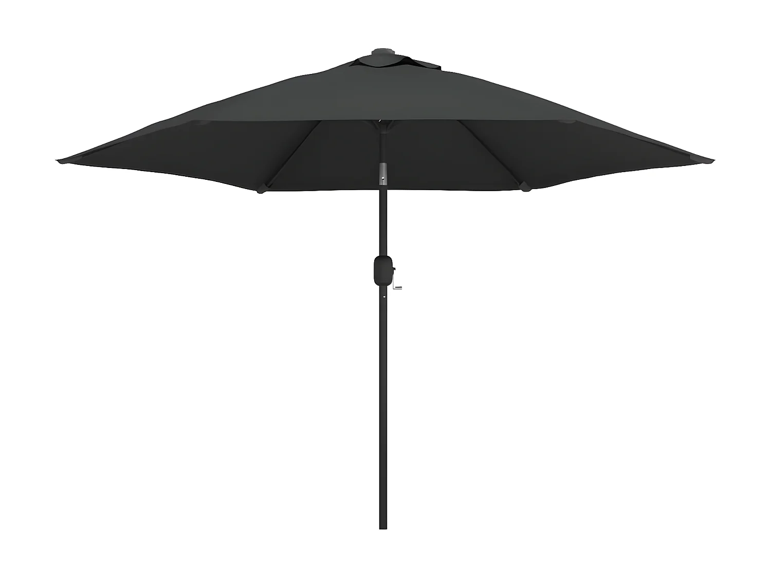 Parasol d'extérieur avec LED et mât en acier 300 cm Anthracite WVGQ1767