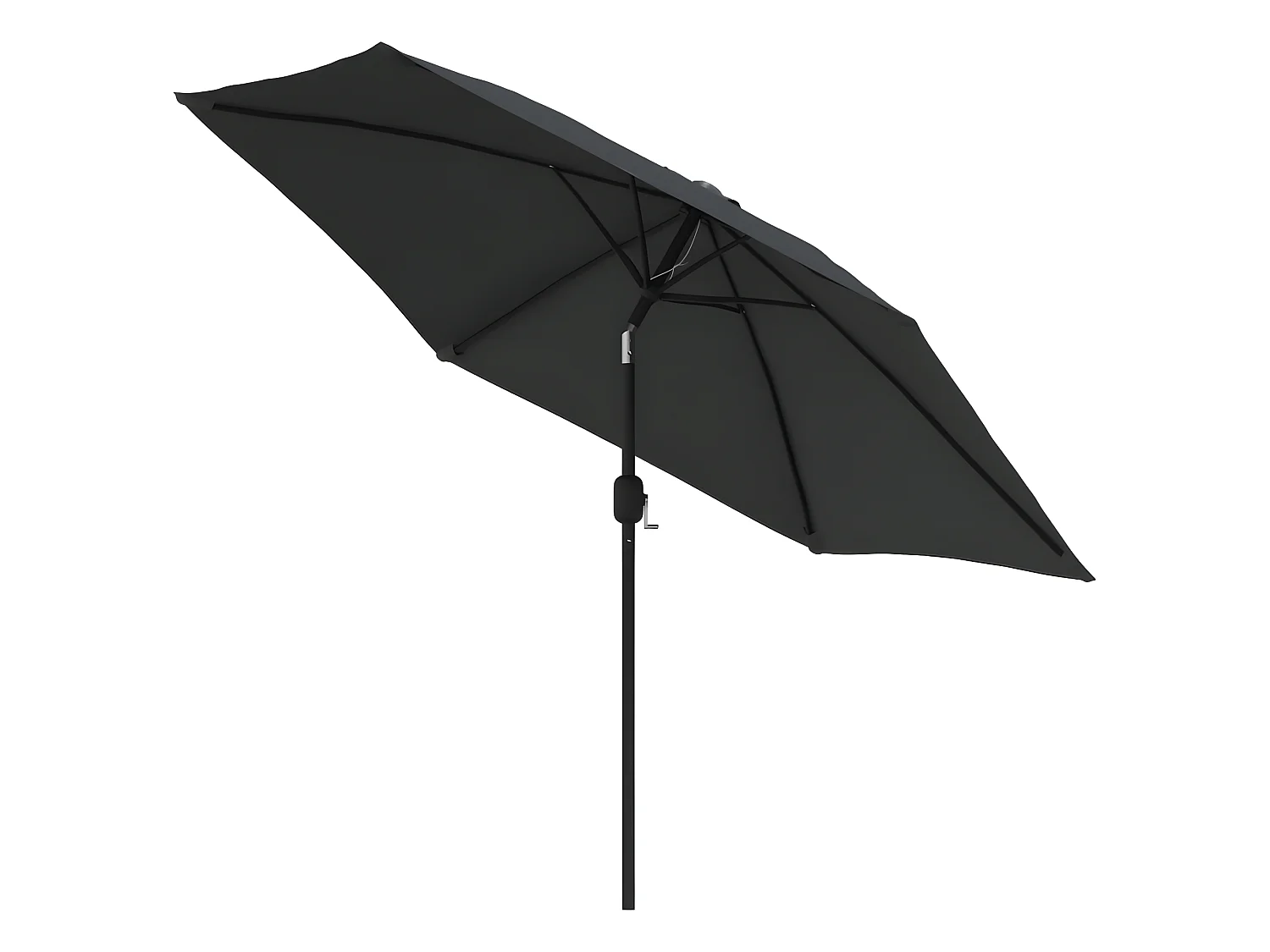 Parasol d'extérieur avec LED et mât en acier 300 cm Anthracite WVGQ1767