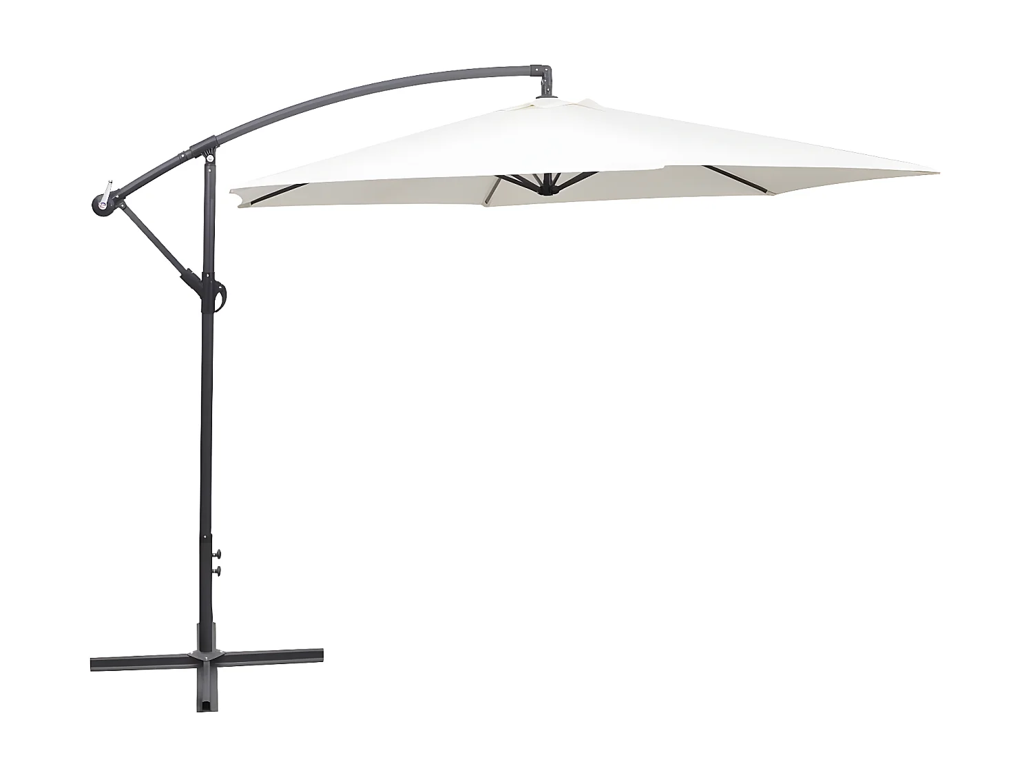 Parasol en porte-à-faux 3 m Blanc sable WVGQ5445
